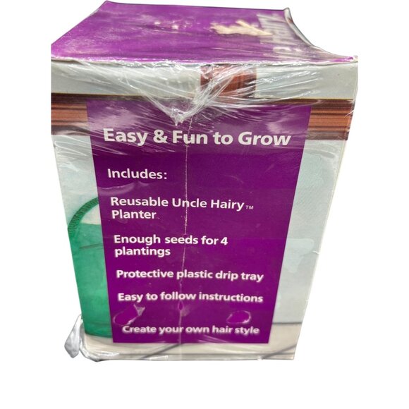 Vintage Uncle Hairy Chia Pet Planter By Total Kaos With Seeds & Drip Tray new - Picture 3 of 8